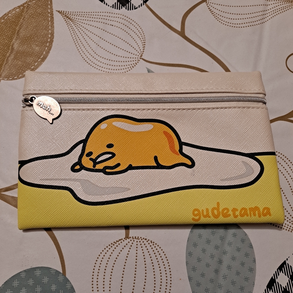 Gudetama The Lazy Egg Zip Pouch Cosmetic Bag